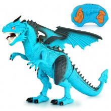 电动遥控喷雾恐龙软胶仿真动物模型大会走路的霸王龙儿童玩具批发