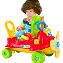 新玩具骑推二合一玩飞机走路儿童玩具骑电动汽车