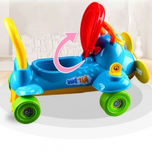 新玩具骑推二合一玩飞机走路儿童玩具骑电动汽车