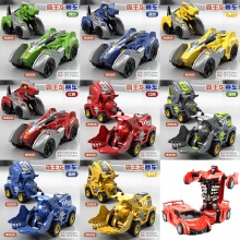撞击恐龙车模型儿童变形玩具摆摊男孩惯性汽车地摊批发工厂