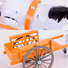 儿童电动小马仿真会走路的发声马车旋转转圈的绕桩马男孩女孩玩具