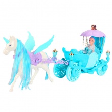 冰雪童话梦幻马车城堡别墅房间双层床家具女孩过家家玩具