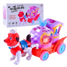 厂家直供梦幻灯光音乐小马车儿童益智电动玩具地摊玩具