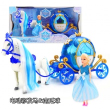 外贸新品娃娃玩具套装大礼盒女孩玩具公主与南瓜马车童话换装系列