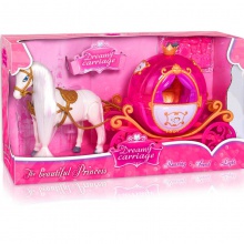 外贸新品娃娃玩具套装大礼盒女孩玩具公主与南瓜马车童话换装系列