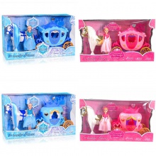 外贸新品娃娃玩具套装大礼盒女孩玩具公主与南瓜马车童话换装系列