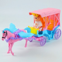 娃娃公主马车 梦幻仿真马车女孩过家家玩具女生礼物套装3+
