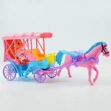 娃娃公主马车 梦幻仿真马车女孩过家家玩具女生礼物套装3+