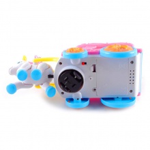 电动万向灯光马车 儿童启智卡通音乐马车电动玩具