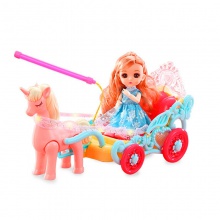 中秋灯笼手提儿童塑料电动万向公主马车发光音乐花灯玩具地摊批发