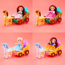 中秋灯笼手提儿童塑料电动万向公主马车发光音乐花灯玩具地摊批发