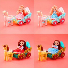 中秋灯笼手提儿童塑料电动万向公主马车发光音乐花灯玩具地摊批发