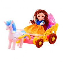 中秋灯笼手提儿童塑料电动万向公主马车发光音乐花灯玩具地摊批发