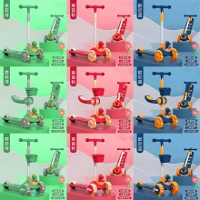 儿童滑板车三合一可折叠宝宝滑行车1-3-7岁男女孩溜溜三轮玩具车