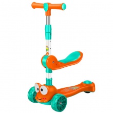 儿童青蛙滑板车2-6-8岁宝宝滑滑车平衡车音乐灯光扭扭车
