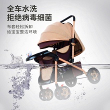 批发高景观婴儿推车可坐可躺双向婴儿车一键收车折叠宝宝儿童车