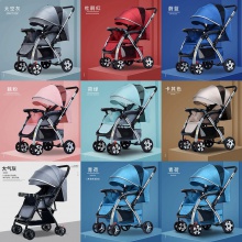 新款婴儿推车可坐可躺婴儿车折叠四季童车宽大空间儿童推车