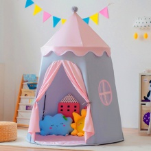 儿童帐篷游戏屋玩具屋室内男女孩粉色蒙古包过家家公主城堡