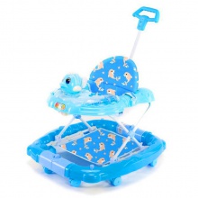 婴儿学步车多功能防侧翻宝宝手推可坐带脚垫推杆
