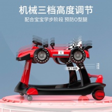 婴儿BB学步车防O型腿多功能手推助步车早教音乐可折叠U型学步车