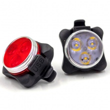 骑行尾灯自行车灯前灯超亮山地车USB充电尾灯