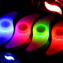 钢丝灯自行车风火轮七彩轨道 图案led山地车夜骑柳叶辐条灯