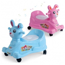 儿童坐便器/滑行车 卡通兔厕所座便器（蓝/黄/红） 婴幼马桶便盆