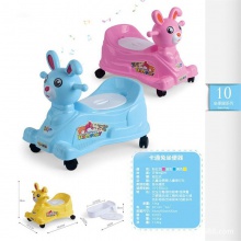 儿童坐便器/滑行车 卡通兔厕所座便器（蓝/黄/红） 婴幼马桶便盆