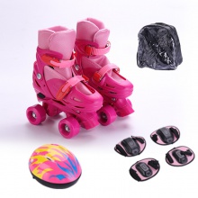 儿童芭扣双排溜冰 成人旱冰鞋套装滑冰鞋 双排轮滑鞋