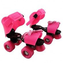 溜冰鞋 双排轮双排可调四轮滑板旱冰鞋成人轮滑鞋旱冰鞋金属支架