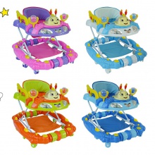多功能折叠式音乐婴儿学步车 音乐静音轮和座椅