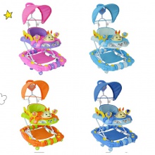 多功能折叠式音乐婴儿学步车 音乐静音轮和座椅