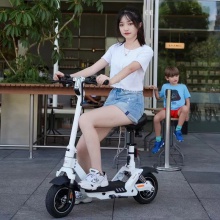 智能滑板车 成人电动车 电动滑板车锂电池 折叠滑板车带座