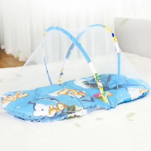 大号便携式折叠宝宝蚊帐免安装带睡垫枕头蚊帐超柔软婴儿蚊帐