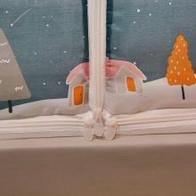 蒙古包蚊帐防尘款免安装 儿童卡通家用加密加高防蚊布折叠纹帐