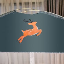 蒙古包蚊帐防尘款免安装 儿童卡通家用加密加高防蚊布折叠纹帐