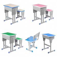 儿童加厚桌板学习桌小学生可升降培训班写字桌家用课桌椅套装批发