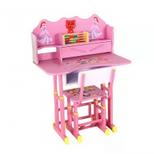 定制学生卡通课桌椅家用儿童学习桌可升降写字桌中小学生书桌书架