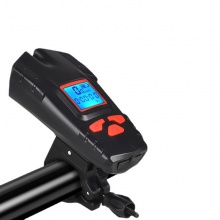 USB充电自行车无线码表灯带电量显示喇叭自行车灯山地单车夜骑灯