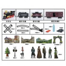 儿童仿真火车遥控复古蒸汽电动车无级调速遥控冒烟火车玩具