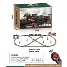 儿童仿真火车遥控复古蒸汽电动车无级调速遥控冒烟火车玩具