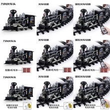 古典冒烟火车儿童电动小火车套装轨道复古蒸汽火车模型玩具男女孩