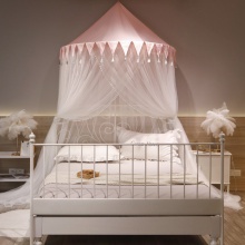 夏季新款公主风半圆吊顶蚊帐床头装饰床幔圆顶儿童床睡帐