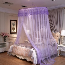 厂家直供1.5米直径大圆顶蚊帐公主床幔吊挂纹帐吊顶文帐单门圆形