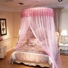 厂家直供1.5米直径大圆顶蚊帐公主床幔吊挂纹帐吊顶文帐单门圆形