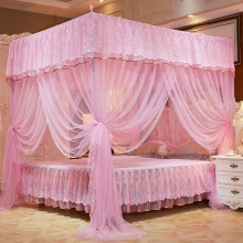 加粗加密支架方顶蚊帐三开门宫廷落地式文帐1.2/1.5/1.8m