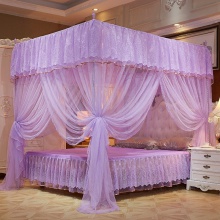 加粗加密支架方顶蚊帐三开门宫廷落地式文帐1.2/1.5/1.8m