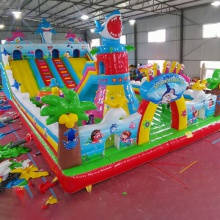 厂家直售新款现货蛋糕大滑梯充气滑梯城堡充气蹦蹦床儿童主题