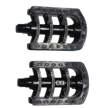 厂家批发自行车塑料脚蹬单车脚蹬/脚踏黑色反光条脚蹬板配件