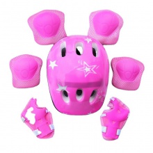 儿童轮滑头盔护具7件套滑板小孩平衡车加厚护膝旱溜冰鞋护具套装